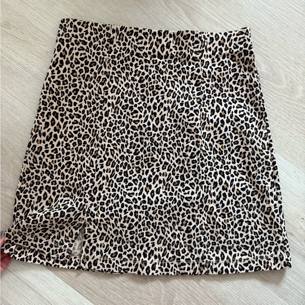 Topshop Leopard Mini Skirt
